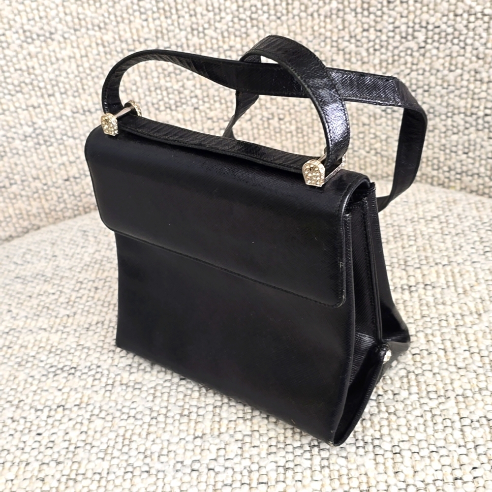 Vtg 1960's Morris Moskowitz Black Evening Bag